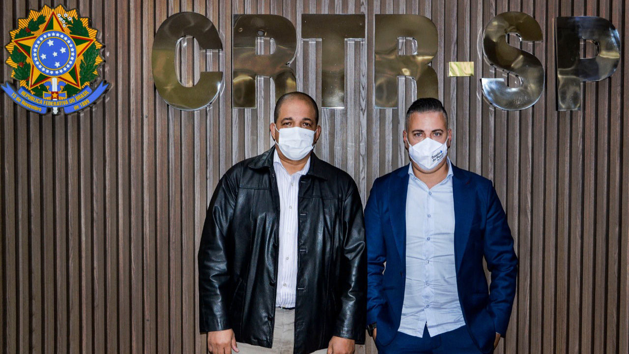 O presidente do CRTR-SP, Júlio César dos Santos, e o Vereador de São Paulo, Danilo do Posto (Podemos) - 08/07/2021